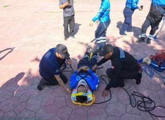 Recibe Guardia Estatal de Güémez capacitación en Levantamiento de Pacientes y Control y Descenso Nacional de Emergencias