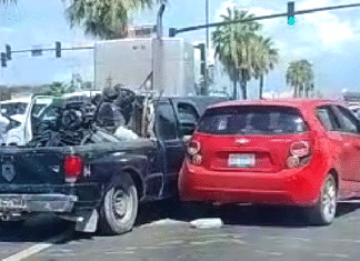 Chocan unidades dejando lesionados, daños y caos vial en carretera Reynosa-Río Bravo