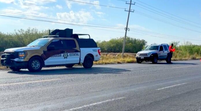 Hallan cadáver tirado en la carpeta asfáltica de la carretera Reynosa-San Fernando