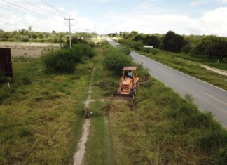 Inicia primera etapa de trabajos de limpieza en acceso norte de San Fernando