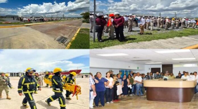 Instalaciones de Pemex participan en el Segundo Simulacro Nacional 2025