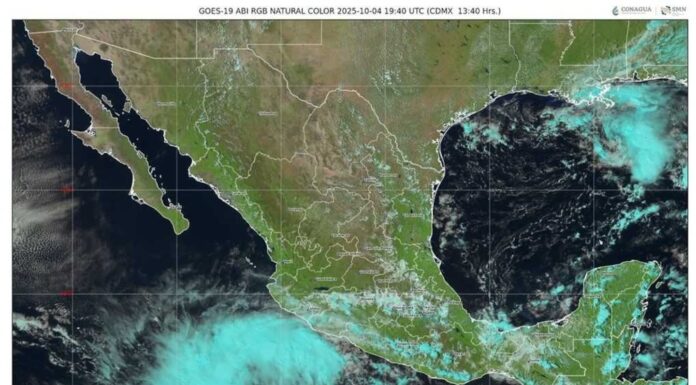 Lluvias intensas y muy fuertes azotarán este fin de semana a Jalisco, Colima, Michoacán y Guerrero por la tormenta tropical