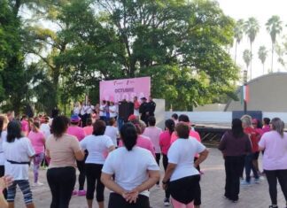 Guardia Estatal de Género se suma al “Mes Rosa” en diferentes municipios