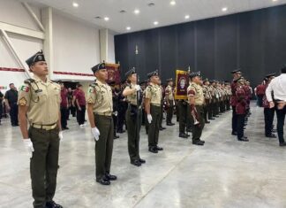 Destaca Bachillerato Militarizado de Reynosa en concurso de Bandas de Guerra