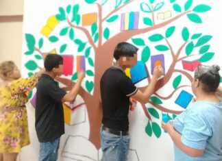 Adolescentes en conflicto con la Ley Penal y sus familias crean “El árbol de los libros” en Reynosa