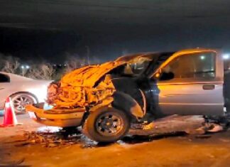 Accidente deja una persona lesionada y daños en carretera San Fernando-Reynosa