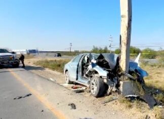 Accidente vial deja cuantiosos daños materiales en carretera Río Bravo-Reynosa