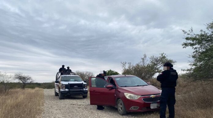 Guardia Estatal asegura vehículo con drogas en González, robado en Nuevo León