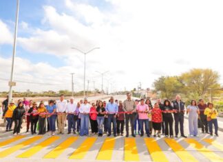 Inauguraron Alcalde y familias de Puerta Sur y Nuevo México la calle Morelos