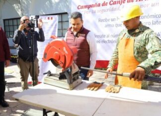 Instala SEDENA módulo de canje de armas en Victoria para fortalecer la paz social