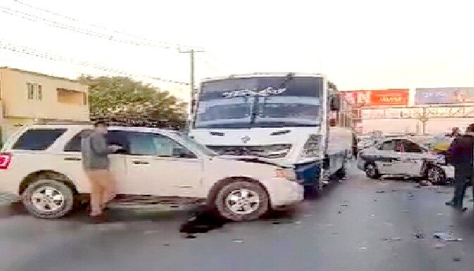 Chocan en la carretera Río Bravo-Reynosa dejando lesionados y daños materiales