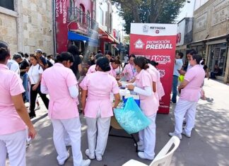 Registran alta afluencia en jornada de vacunación contra el Sarampión