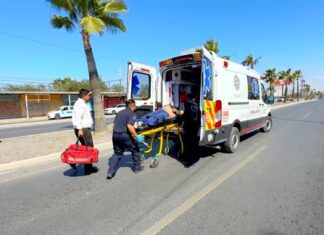 Unidad arrolla a peatón y lo deja severamente lesionado en boulevard