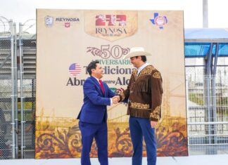 Celebraron Alcaldes Carlos Peña Ortiz y Sergio Coronado Jr. Tradicional Abrazo binacional Reynosa-Hidalgo