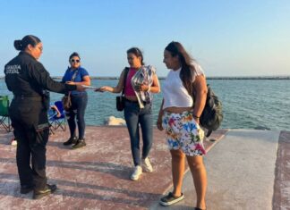 Implementa Guardia Estatal de Género campaña contra la violencia familiar en Playa Miramar