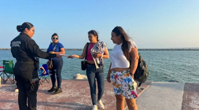 Implementa Guardia Estatal de Género campaña contra la violencia familiar en Playa Miramar