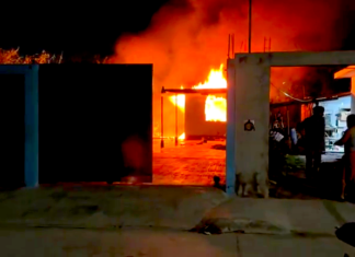 Voraz incendio en vivienda deja lesionados y daños materiales