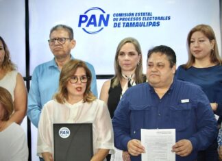 Registran fórmula encabezada por Omeheira López y Francisco Garza de Coss para la Dirigencia Estatal en Tamaulipas