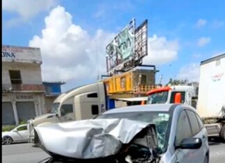 Accidente en carretera Reynosa-Río Bravo deja daños materiales