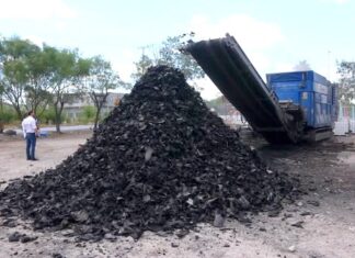 Aseguran reducir riesgos sanitarios y ambientales con trituración de llantas en Reynosa