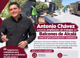 Antonio Chávez anuncia ampliación de trabajos en Balcones de Alcalá ante la gran participación ciudadana