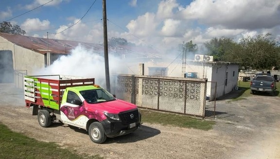 Refuerzan fumigación preventiva contra zancudos en Matamoros
